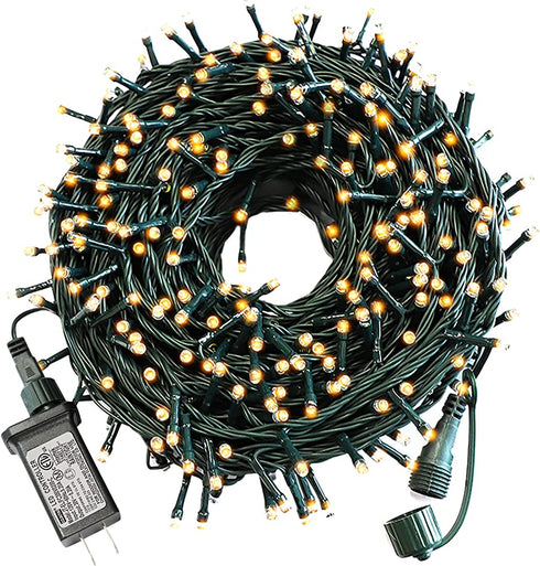 Outdoor Christmas Lights, 105FT 300 LED Christmas Tree Lights Indoor with 8 Modes, End-to-End Plug - UL Certified - Waterproof Fairy String Lights for Xmas Tree Decorations Garden Party, Warm White