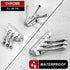 KOKOSIRI Swivel Hooks Solid Metal Foldable Towel Hooks with Multi Three Rotating Arms Swing Arm Triple Robe Hook Hanger, Wall Mounted, Polished Chrome, B1009CH-P2