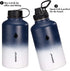 SENDESTAR Stainless Steel Water Bottle, 2 or 3 Lids(32 oz,40 oz,64oz), Double Wall Vacuum Insulated Leak Proof, Wide Mouth Water bottle with Straw Lid, Spout Lid, Keep Liquids Hot or Cold