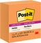 Post-it Super Sticky Notes, 3x3 in, 5 Pads, 2x the Sticking Power, Neon Orange, Recyclable (654-5SSNO)