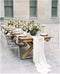 10ft White Chiffon Table Runner 2 Packs 27x120 Inches Romantic Rustic Wedding Table Runner Overlay Sheer Bridal Party Decorations