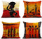 ArtSocket Set of 4 Linen Throw Pillow Covers Oil Painting African Art Ethnic Tribe Lady Livingroom Lips Decorative Pillow Cases Home Decor Square 18x18 inches Pillowcases