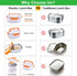 Electric Lunch Box Food Heater Warmer 2 in 1 for Home Office 110V and Car 12V 40W Use Include 1.5L Removable Stainless Steel Container Spoon and 2 Compartments(Orange)