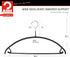 MAWA by Reston Lloyd Model 42/U Euro Non-Slip Space-Saving Clothing Hanger with Bar& Hooks for Skirs, Pack of 5, Black, 5 Count