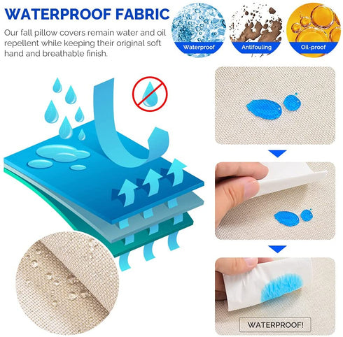 Cirzone Outdoor Throw Pillow Covers Waterproof Pillow Covers Decorations Throw Pillow Covers Decorative Throw Pillow Covers Boho Pillow Covers 18x18 Set of 4 for Patio, Garden, Balcony