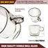 Dorsaer Espresso Cups -6oz Crystal Clear Heat Insulation Double Wall Glass Coffee Cups for Latte,Cappuccino,Hot Chocolate,Juice and Tea (Set of 2)