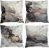 UIOIU Grey Pillow Cover 18x18 Set of 4 Black and Gold Decorative Throw Pillow Cover Modern Marble Texture Pillow Case for Sofa Bed Couch Living Room Bedroom,18x18 Inch(UUBZT14)