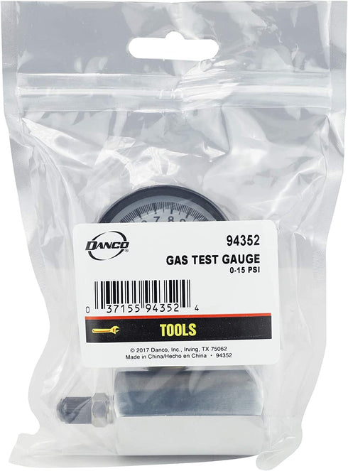 DANCO Gas Test Gauge for 0-15 psi at 1/10 Increments, Chrome-Plated (94352)