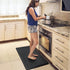 WiseLife Kitchen Mat Cushioned Anti Fatigue Floor Mat,17.3"x28", Thick Non Slip Waterproof Kitchen Rugs and Mats,Heavy Duty Foam Standing Mat for Kitchen,Floor,Home,Office,Desk,Sink,Laundry, Black