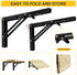Folding Shelf Brackets Heavy Duty Floating Shelves Hardware x2, Floating Shelf Bracket 16 Inch, L Brackets for Shelves, Folding Table Hinge Folding Shelf Bracket Folding Table Bracket Folding Bracket