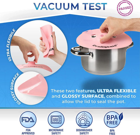 Silicone Microwave Lid - Pig Microwave Plate Cover Premium Bowl Covers for Microwave Cute Pig-Shaped Microwave Cover Food Dishwasher Safe Design