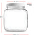 Half Gallon Glass Mason Jar (64 Oz) Wide Mouth with Plastic Airtight Lid, USDA Approved BPA-Free Dishwasher Safe Canning Jar for Fermenting, Sun Tea, Kombucha, Dry Food Storage, Clear (1 Pack)