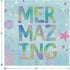 Mermaid Party Shell Shaped Iridescent Paper Plates and Metallic Beverage Napkins (Serves 16)