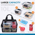 Large Insulated Lunch Bag for Women Men Leakproof Lunch Tote Bags Cooler Bag for Work Travel Adult Thermal Lunch Bags for Office College School -10L - Black