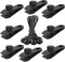 HSTECH Tarp Clips Heavy Duty Lock Grip, 16 Pack Tarp Clamps Heavy Duty, Shark Tent Fasteners Clips Holder, Pool Awning Cover Bungee Cord Clip, Car Cover Clamp, Temporary Projector Screen