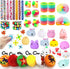 Party Favors For Kids Toy Assortment Bundle,Mochi Squishies,Puzzles,Finger Gyro Spiral Twister Toys For Birthday Party,Classroom Rewards,Carnival Prizes,Pinata Filler,Treasure Box,Goodie Bag Filler