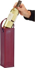 J.Tourell Wine Gift Bag Reusable - Wine Bottle Tote Bag, Bottle Carrier for Wine Champagne or Liquor, Single Bottle Wine Bag Gift for Wine Lover (Maroon)