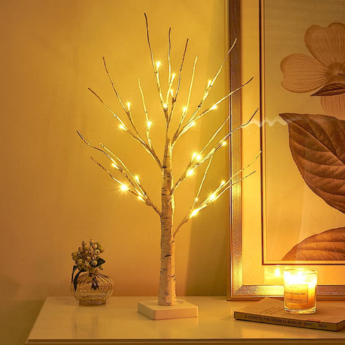 Vanthylit LED Easter Birch Tree Lights with Eggs Battery Powered Centerpiece Decoration Tabletop Tree Light for Home Wedding Holiday