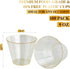 FOCUSLINE 100 Pack Gold Glitter Plastic Cups 9 oz Clear Plastic Cups Tumblers, Fancy Disposable Hard Plastic Cups with Gold Glitter for Wedding Cups Elegant Party Cups
