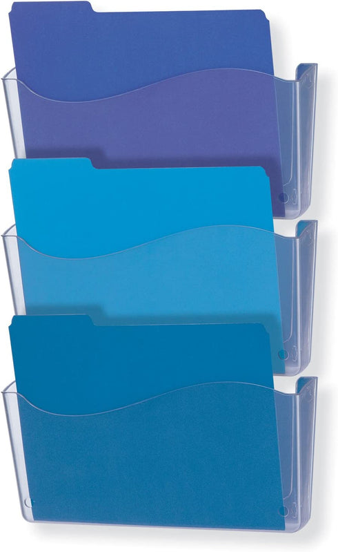 Officemate Unbreakable Wall File, Letter/A4 Size, Clear, 3 Pack (21654)