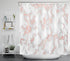 LB Marble Shower Curtain, Pink and White Marble Bathroom Curtain Fashion Mineral Ink Texture Modern Shower Curtains for Bathroom with Hooks, Waterproof Polyester Fabric Bathroom Decor 72x72 Inches