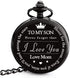 to My Son | Mother and Son - Graduation Gifts for Him 2022 - Engraved “to My Son Love Mom” Pocket Watch - Perfect Gifts for Son from Mom for Christmas, Valentines Day, Birthday