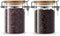 JoyJolt Borosilicate Glass Jars With Bamboo Lids (27oz). 2PC Set of Airtight Storage Jars with Clamp Lids for Pantry Storage. Air Tight Sealable Containers for Kitchen Organization.