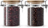 JoyJolt Borosilicate Glass Jars With Bamboo Lids (27oz). 2PC Set of Airtight Storage Jars with Clamp Lids for Pantry Storage. Air Tight Sealable Containers for Kitchen Organization.