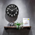 Lumuasky Large Black Wall Clock, 12 Inch Silent Non-Ticking Battery Operated Modern 3D Numbers Round Analog Decorative Clock for Living Room Bedroom Kitchen Home Office School