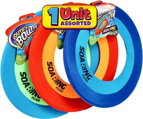 JA-RU Soft Giant Frisbee Throwing Disc 16" (1 Unit Assorted) Soaring Flyer Splash Fun Aqua Flyer Lightweight. Flying Discs for Kids & Adult Toys. Safe Easy and Professional. Outdoor Pool Party 5138-1