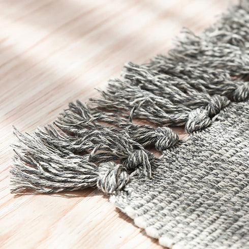 Cotton Bathroom Rug Reversible Laundry Room Rag Rug. Hand Woven Chindi Area Rug Entryway for Kitchen Bathroom Bedroom Dorm