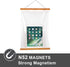 Magnetic Poster Hanger Frame, Teak Magnet Poster Frame 20x16 20x24 20x28 20x30 for Kids Paintings, Photos, Maps, Scrolls, Picture, Canvas Works and Art Prints