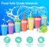 12oz Plastic Kids Cups with Lids & Straws - 7 Pack Reusable Color Changing Cups Adults Drinking Cup | Bulk Tumblers with Straw for Party Ice Coffee Smoothie Juice
