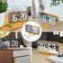 WulaWindy Digital Alarm Clock, Large Mirrored LED Display, with USB Charger, Snooze Function Dim Mode Wall Hanging Beside Desk Clock for Bedroom (Orange)