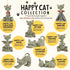 Whimsical Grey Buddha Cat Figurine Meditation Yoga Collectible - Happy Cat Collection - Cat Lover Gifts for Women, Cat Lover Gifts for Men, Meditation Decor, Yoga Decor