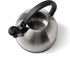 Diamond Home 2.5 Liter Stainless Steel Whistling Tea Kettle - Modern Stainless Steel Whistling Tea Pot for Stovetop with Cool Grip Ergonomic Handle - Silver
