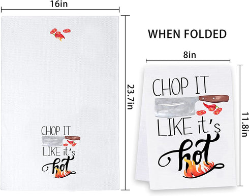 Kamalove Funny Kitchen Towels and Dishcloths Sets of 4 - Dish Towels with Sayings - House Warming Presents for New Home, Gifts for Women, Farmhouse Kitchen Decor, Colourful