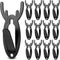 Moxweyeni European Mount Skull Hanger Deer Hooks Antler Style Mounts Hanging and Mounting Easy Installation for Living Room Bedroom Home Decor Indoor Outdoor Use (4 Pieces) (4), Black