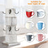 Lilithye Coffee Mug Holder for Counter Countertop Wood Rustic Coffee Mug Holder Stand with 8 Hooks Farmhouse Vintage Coffee Mug Tree Rack for Kitchen Bar