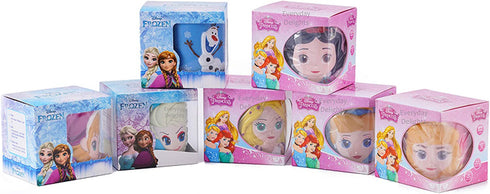 Disney 3D Princess Snow White Pink Durable Stainless Steel Insulated Cup with Lid, 250ml