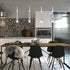 Modern Mini LED Pendant Light Fixture, Harchee Pendant Lighting with Silver Brushed Finish, Vintage Farmhouse Pendant Lamp for Kitchen Island Dining Room Bedroom Bar Living Room, 6000K, 1-Pack
