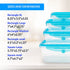 STRETCH and FRESH by Emson Silicone Food Storage Containers Airtight Lids for Solid Food and Leak-Proof for Soups and Sauces, Freezer-Safe BPA-Free Stackable Meal Prep Container As Seen On TV (12)