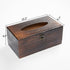 SINOBEST Rectangular Tissue Box Cover Decorative Wood Facial Tissue Holder with Hinged Lid Napkin Dispenser in Antique Style