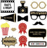 Fully Assembled Hollywood Photo Booth Props - Set of 30 - Black Gold Red Selfie Signs - Movie Night Themed Party Supplies & Decorations - Cute Oscars Designs with Real Glitter - Did we mention no DIY?