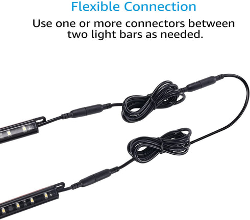 TORCHSTAR 39 Inches Interconnect Cable, Gun Safe Lighting Kit Extension Cable, Under Cabinet Light Extension Cord, LED Under Cabinet Lighting Accessories, Pack of 2