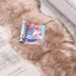 LEEVAN Sheepskin Rug Faux Fur Rug Super Soft Fluffy Chair Cover Seat Shaggy Single Pelt Floor Mat Carpet Accent Home Decor?Coffee,2' x 5'?