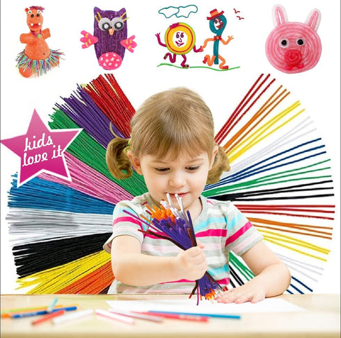 500pc Art Crafts Wax Yarn Sticks Non-Toxic Bendable Sticky Material in Bulk. Perfect Handicraft Gift, Entertainment for Teen Student DIY Project (500) (500)