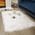 Ashler Ultra Soft Faux Sheepskin Fur Rug White Fluffy Area Rug Shag Rug Carpets for Bedroom Living Room, 2 x 3 Feet