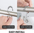 DQG Bathdesign Durable Shower Curtain Hooks Rings,Never Rust Stainless Steel Double Sliding Shower Hooks That, for Bathroom Shower Rods Curtains, Set of 12 Shower Curtain Hooks (Chrome)