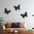 Metal butterfly wall art decor, 9inch set of 3 black Concise Decoration Hanging for living room bedroom bathroom Kitchen Patio Balcony House indoor outdoor, unique gift choice Waiu